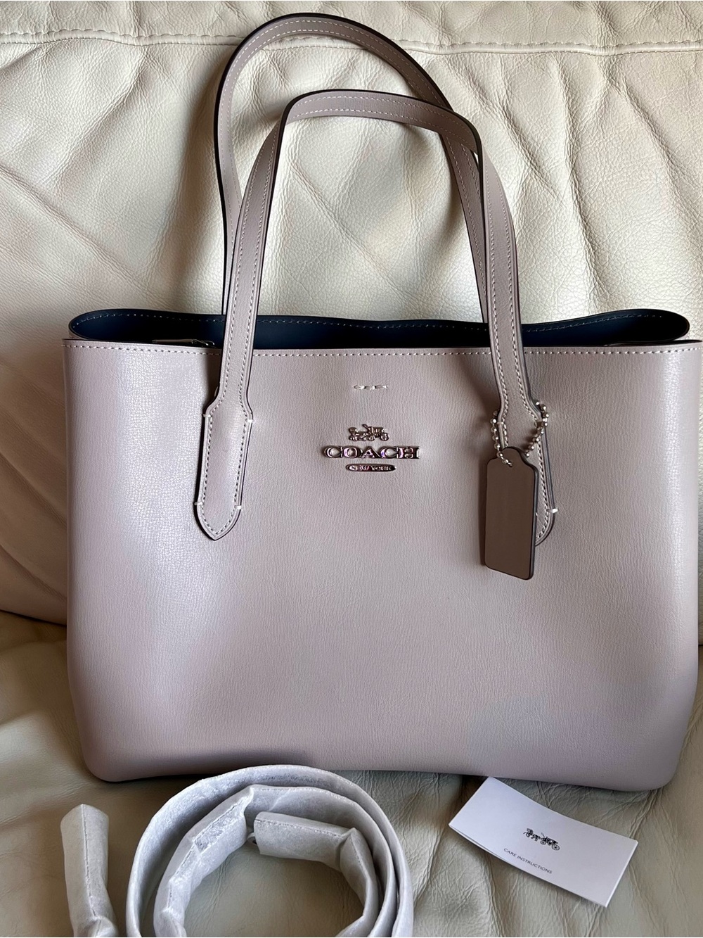 Coach Leather Tote in Pale Mauve Shoulder Crossbody Bag